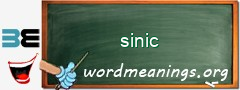 WordMeaning blackboard for sinic